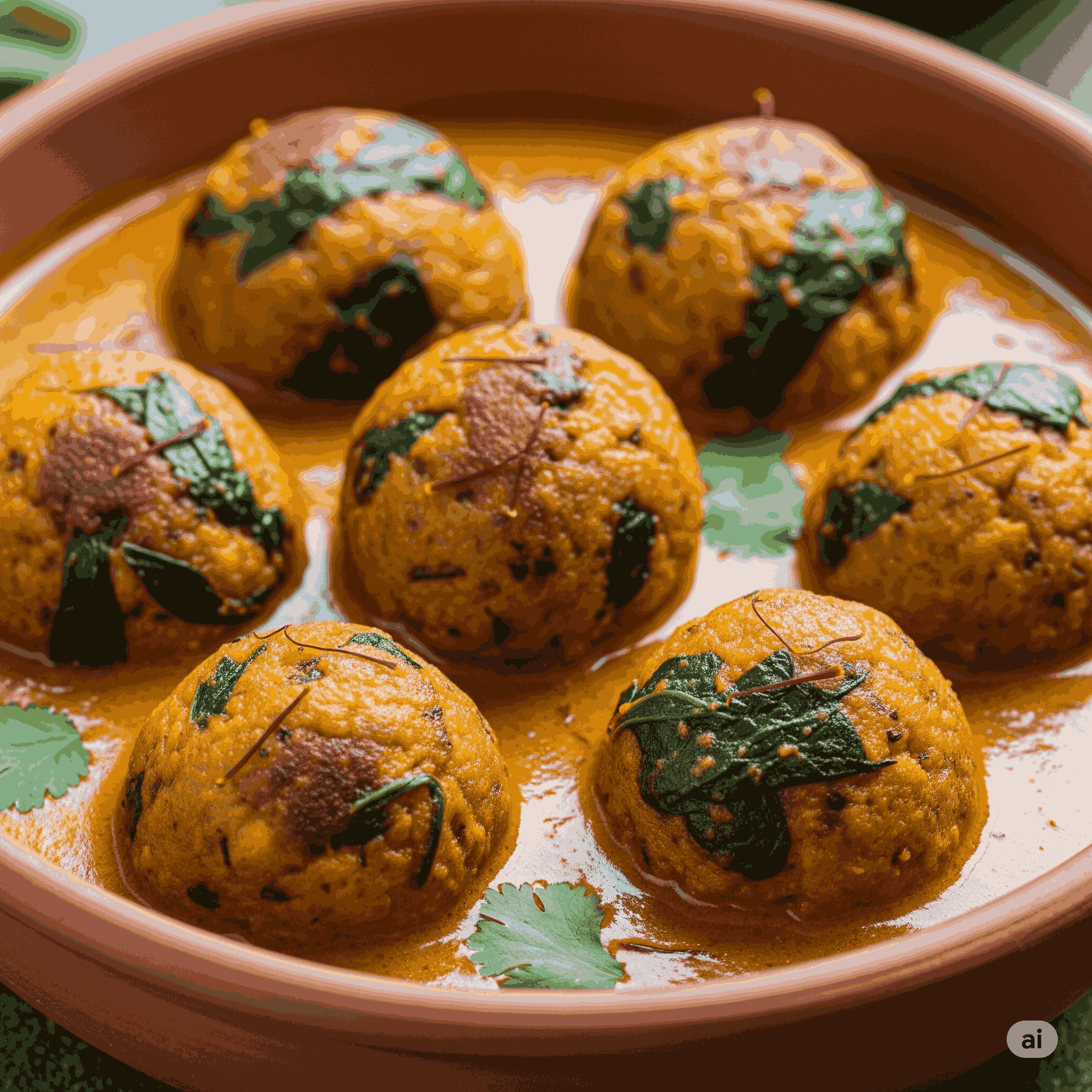 Saffron-Infused Pumpkin and Spinach Kofta Curry